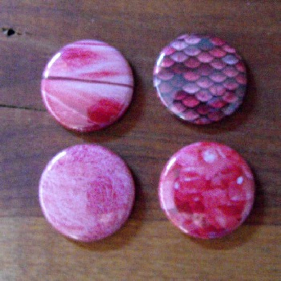 Badge texture rose bonbon